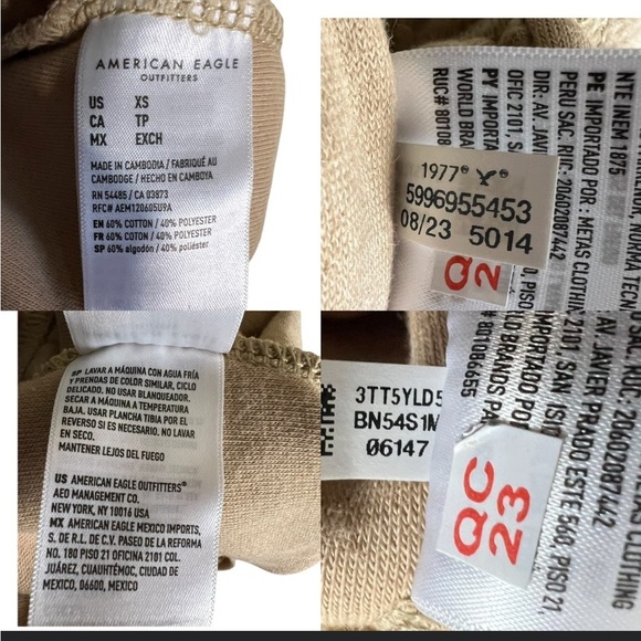 American Eagle Sherpa Baggy Jogger Tan Size XS - Picture 5 of 7